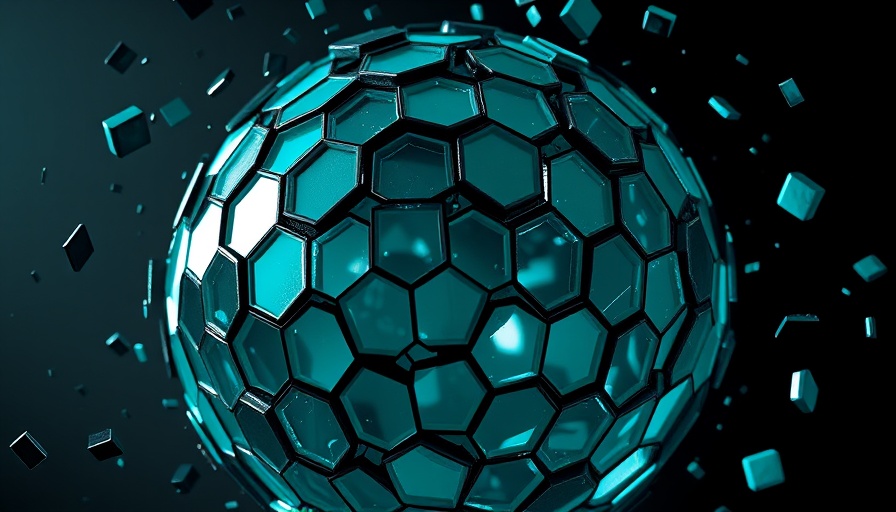 Futuristic sphere for methane abatement concept with hexagonal tiles.