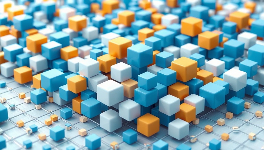 3D abstract blocks illustrating insurance growth