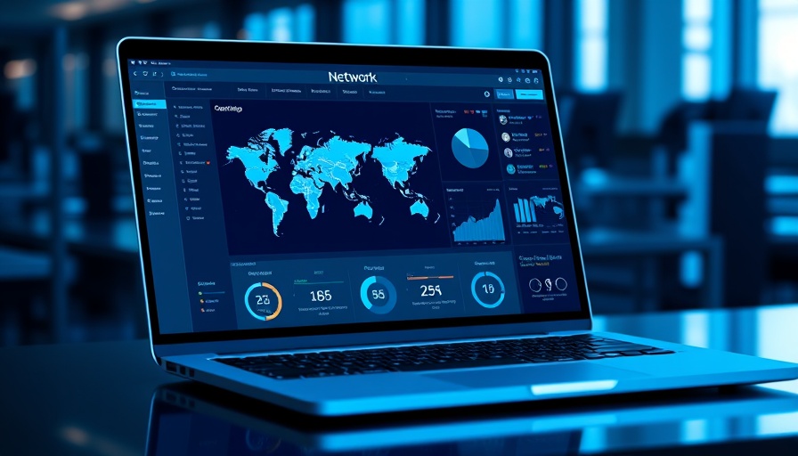 Zero Trust network management dashboard on laptop screen.