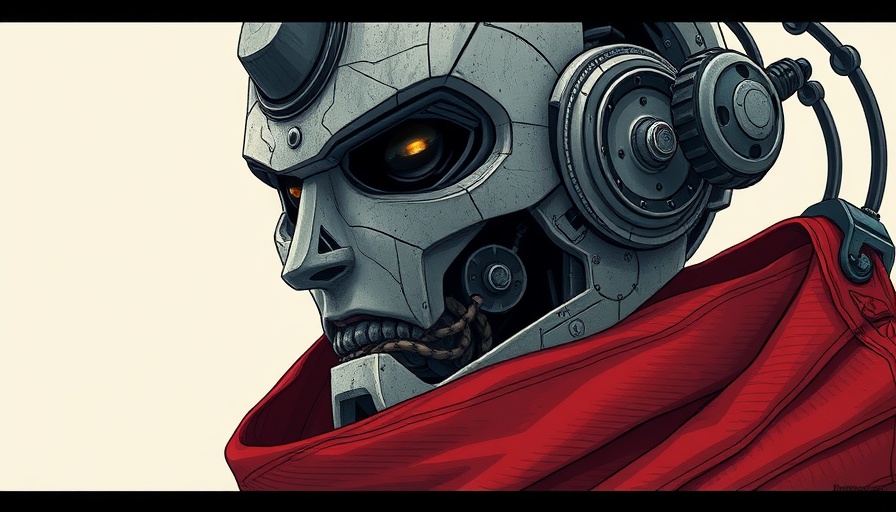 Futuristic robot AI reasoning model, contemplating concept