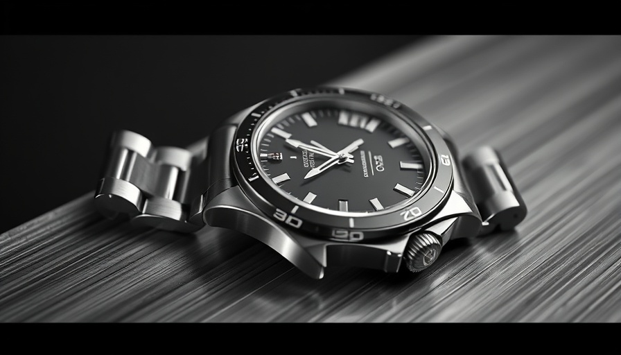 Omega Seamaster watch on brushed metal background