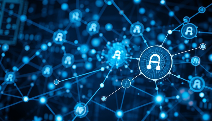 Open Source AI digital network with futuristic icons