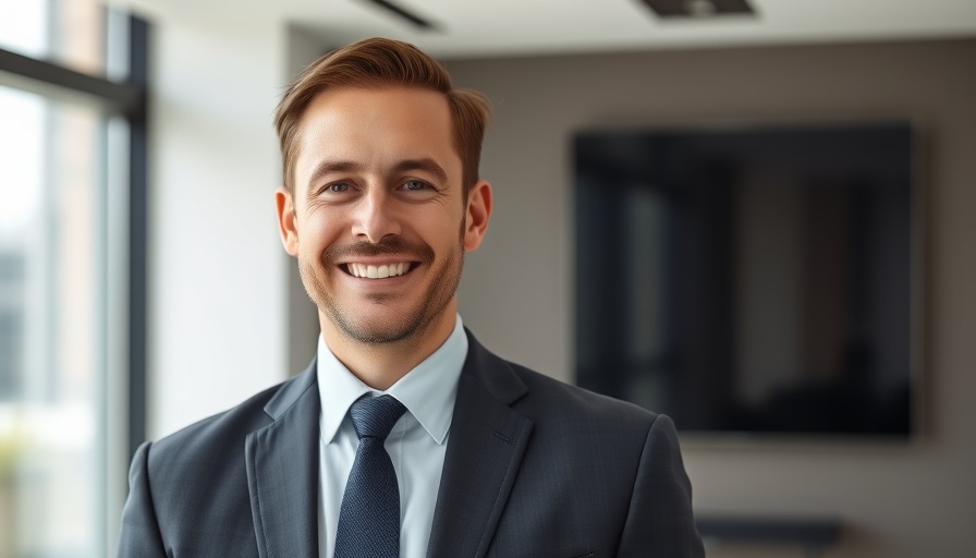 Professional man in office setting discussing AI workloads.