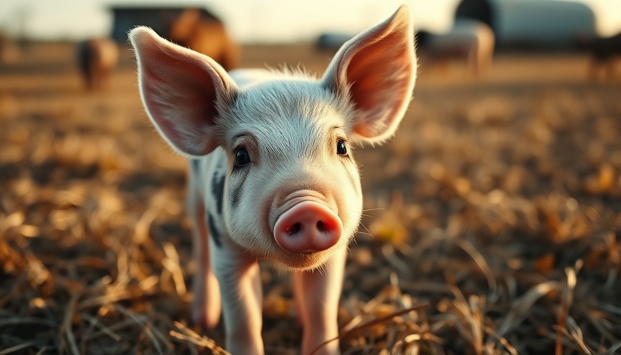 Curious piglet in a sunlit field, related to online scams metaphor.