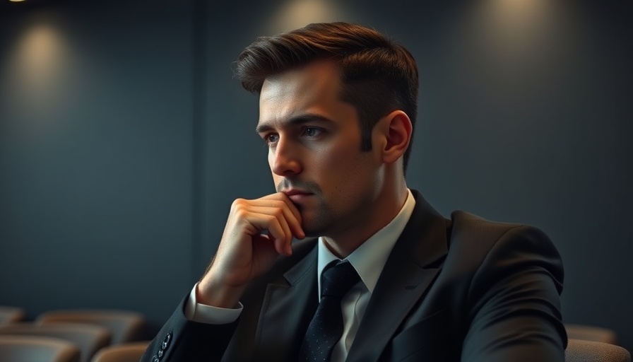 AI summaries expert in thoughtful contemplation at a conference