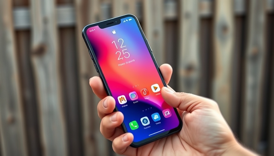 AI partnerships technology on modern smartphone with gradient display.