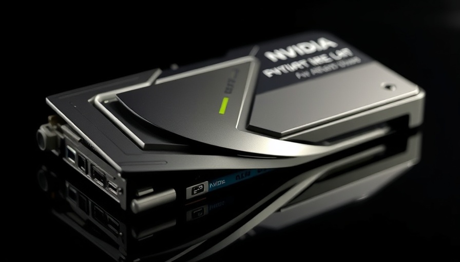 NVIDIA AI advancements showcasing sleek futuristic hardware.