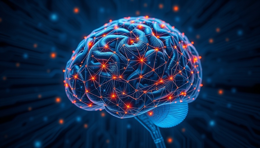 Retrieval Augmented Generation concept with tech brain design.