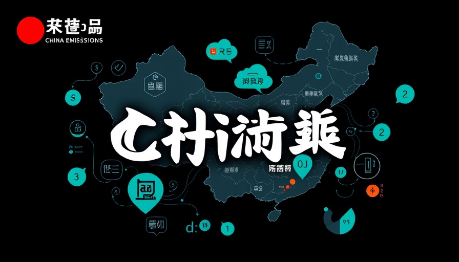 China emissions conceptual design with modern typography