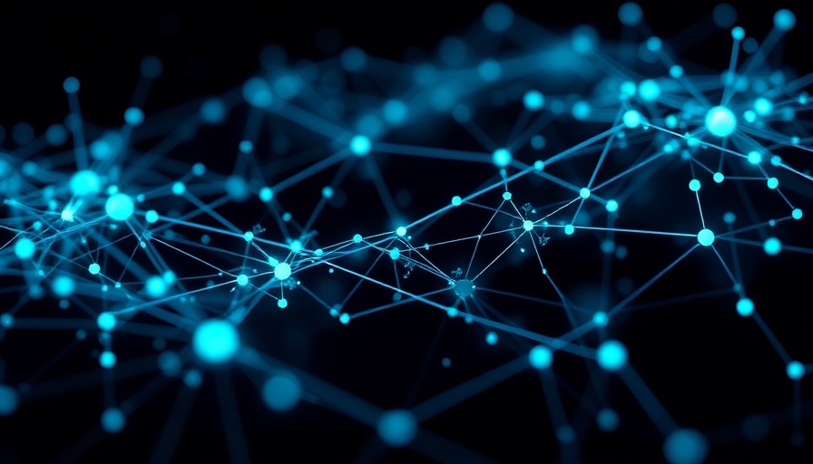 Futuristic depiction of machine learning neural networks.