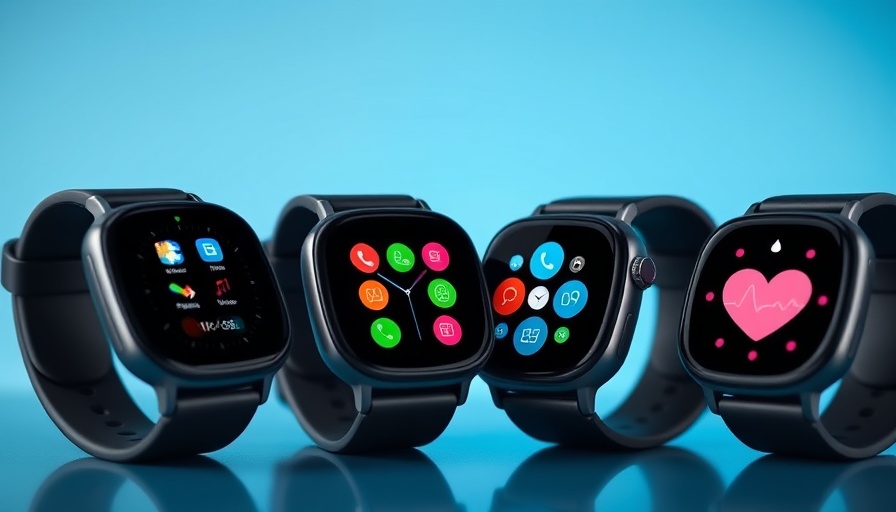 Smartwatches showcasing personal operating model icons.