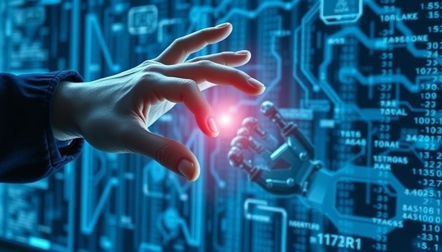 AI startups funding concept with human and robotic hand interaction