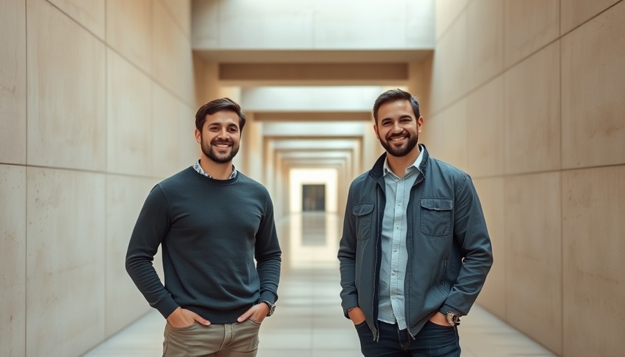 Two men in modern architectural setting focusing on Architectural AI