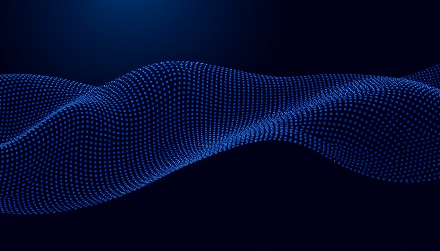 Abstract dark blue dotted pattern representing AI model plateau.