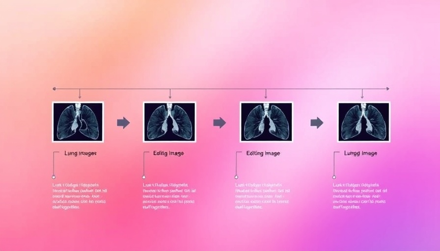 Biomedical imaging process with lung edits diagram.