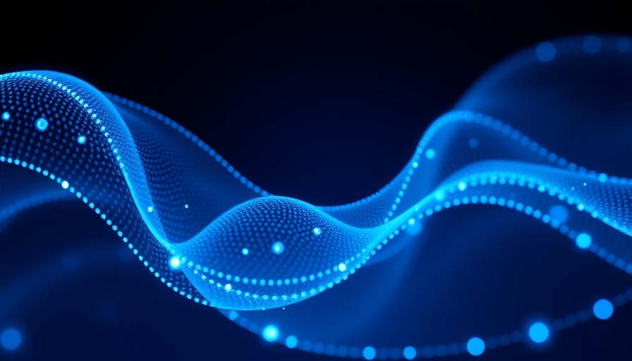 Futuristic wave-like design representing synthetic data