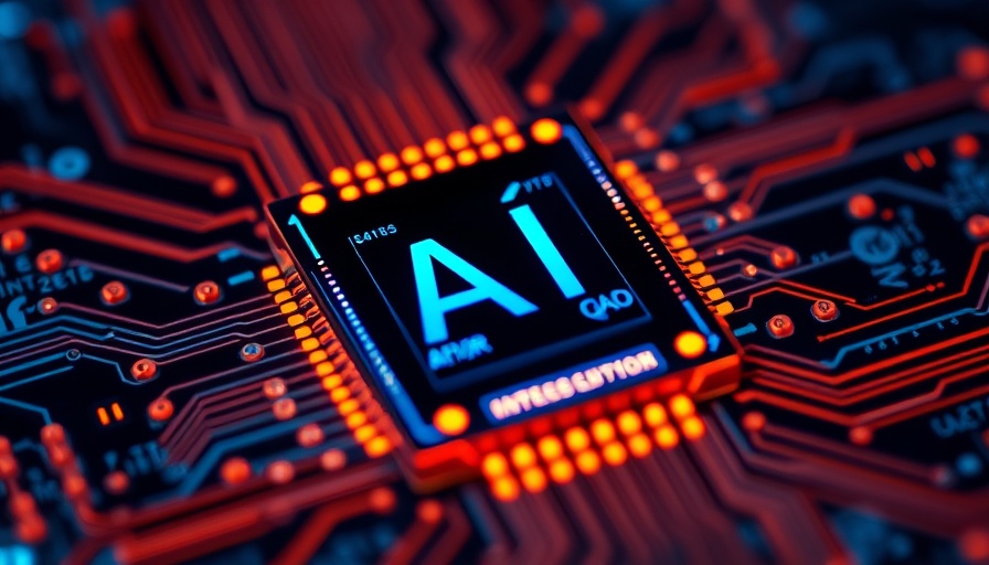 AI cybersecurity futuristic microchip and circuitry