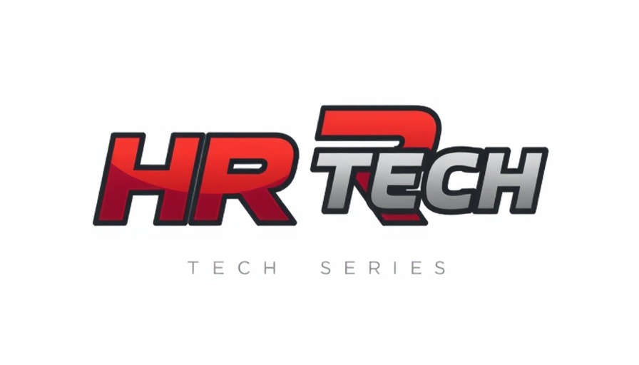 HR Tech Series logo, AI expertise branding, bold and modern.