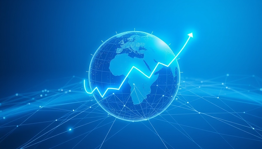 Futuristic concept of Global Economics 2024 with a digital globe.