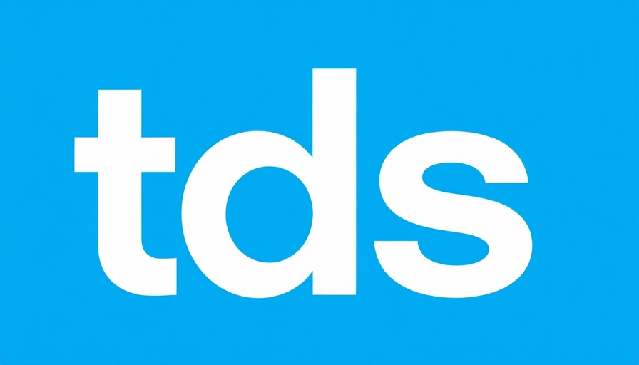Minimalistic 'tds' text logo on blue background