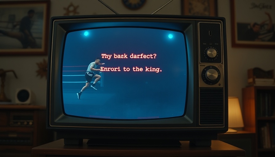 Retro TV shows Netflix streaming error with boxing match.
