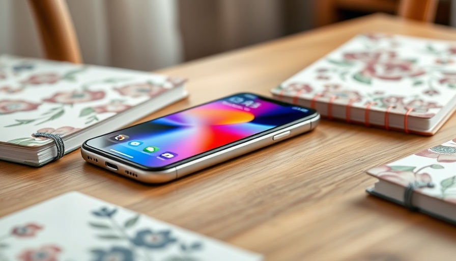 Modern smartphone on table; EU antitrust context.