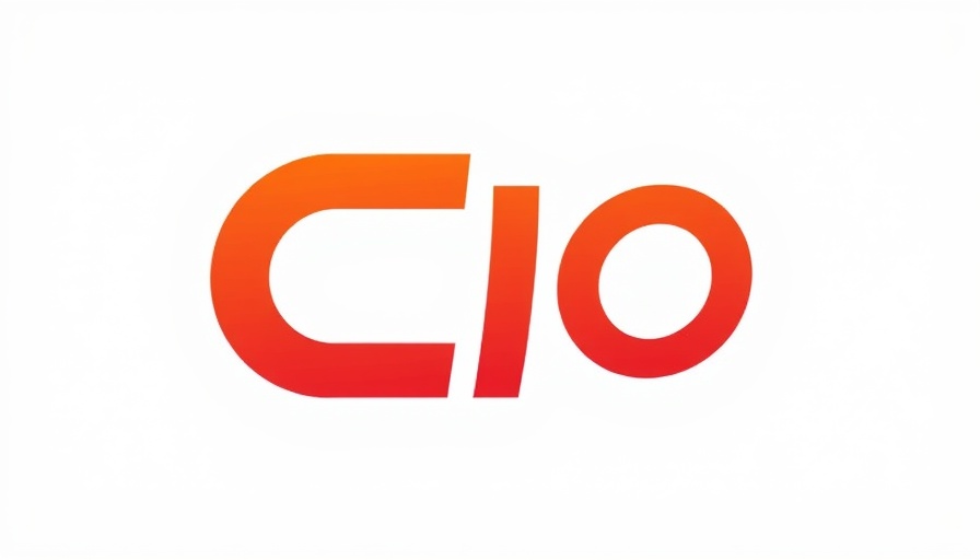 CIO logo with modern typography in orange and red.
