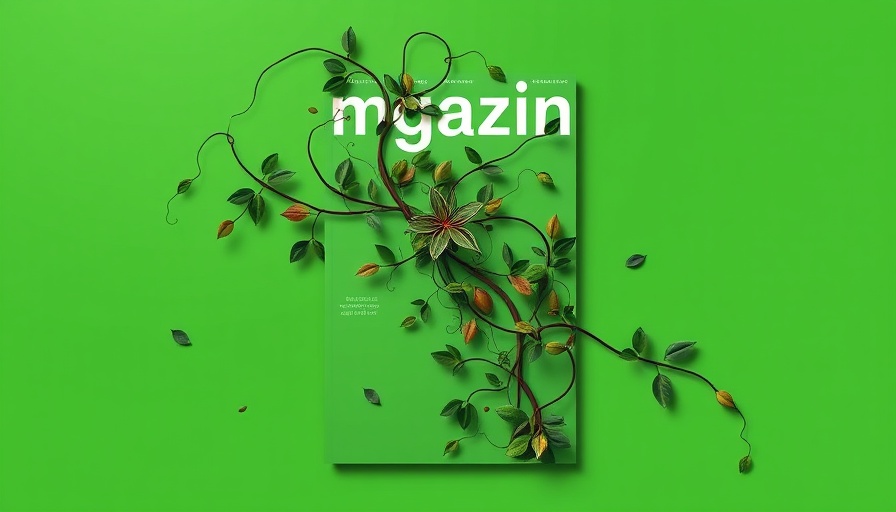 Magazine cover with leaf design for AI testing theme.