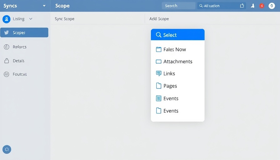 AI Integration interface with entity sync scope options