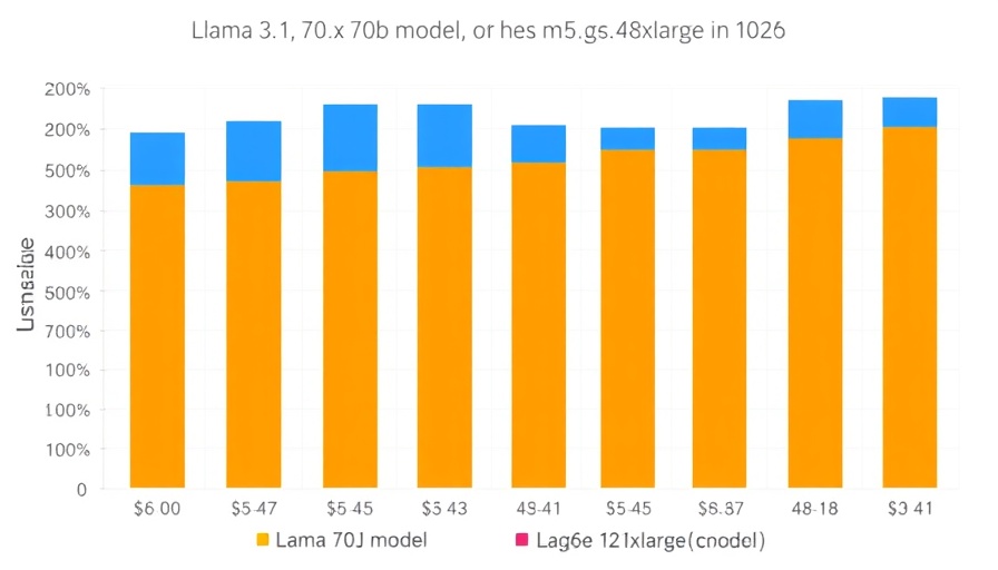 Bar chart of SageMaker G6e cost comparison for Llama 3.1 70b.