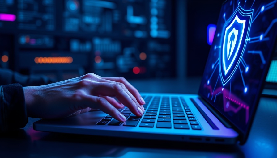 Futuristic AI investments scene with digital shield hologram.