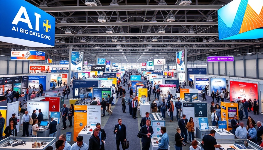 AI & Big Data Expo 2025 event poster with exhibition scene.