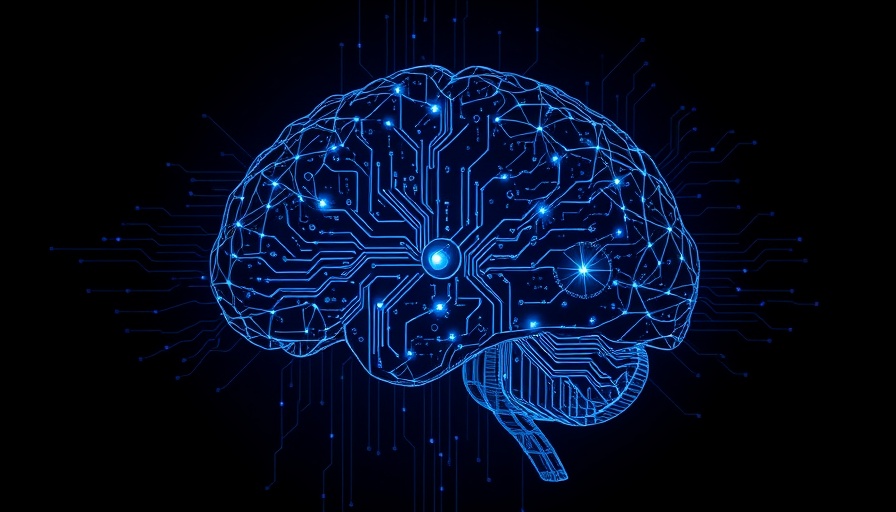 Digital brain circuitry illustrating Retrieval Augmented Generation concept.