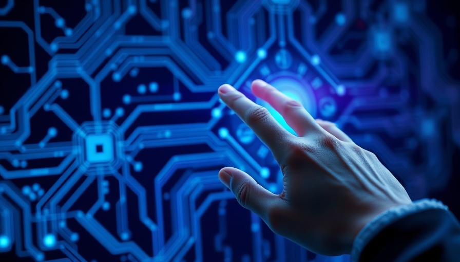 Hand interacting with AI interface at AI Safety Summit, highlighting technology.
