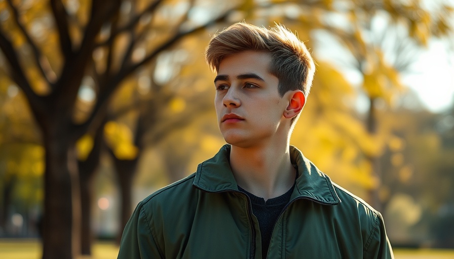 Young man outdoors in a park, AI benchmarks.