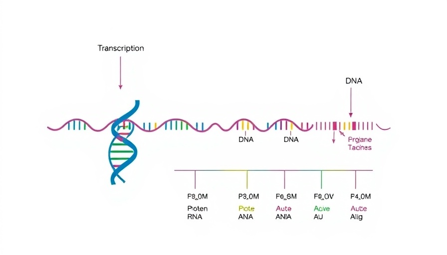 AI in healthcare: Diagram of DNA to protein synthesis process