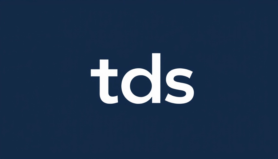Minimalist logo design with 'tds' on blue background.