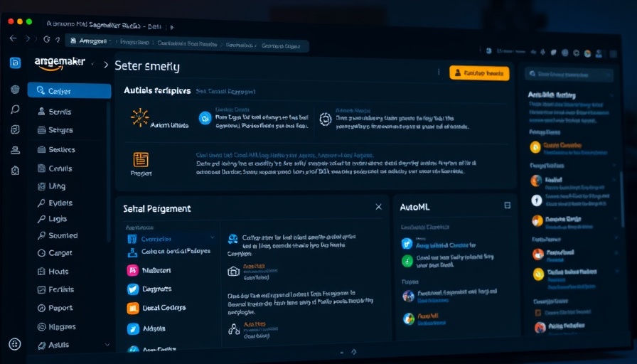 Amazon SageMaker Studio interface showcasing AI deployment options.