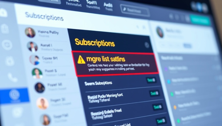 User subscription management interface showing status warning for SharePoint Amazon Integration