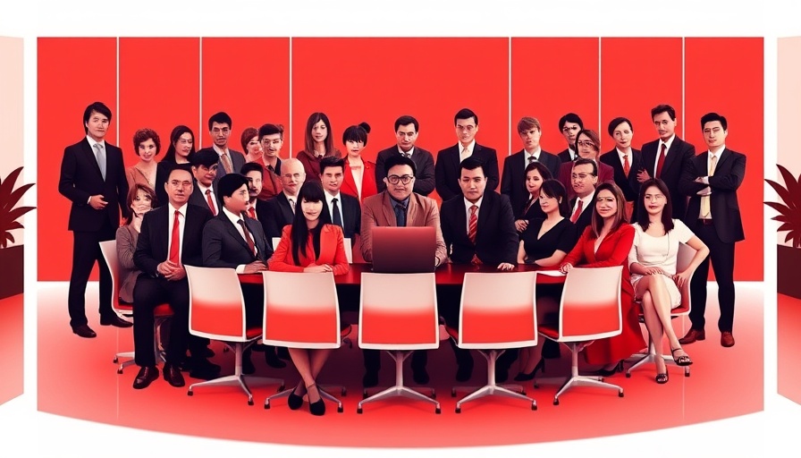 AI red teaming concept illustrated with diverse team in red attire.