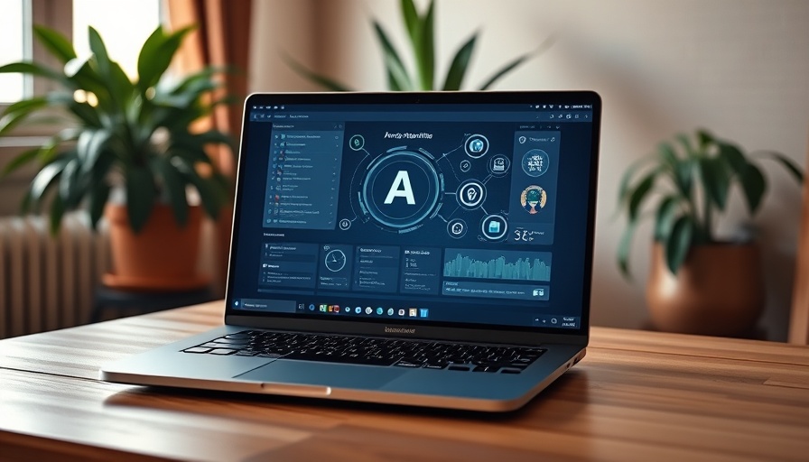 Merlin AI laptop interface in a cozy home setting with natural lighting.