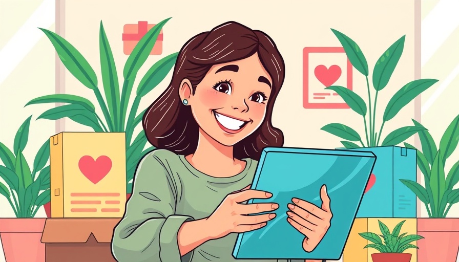 Tech Nonprofits digital donation illustration with young woman.