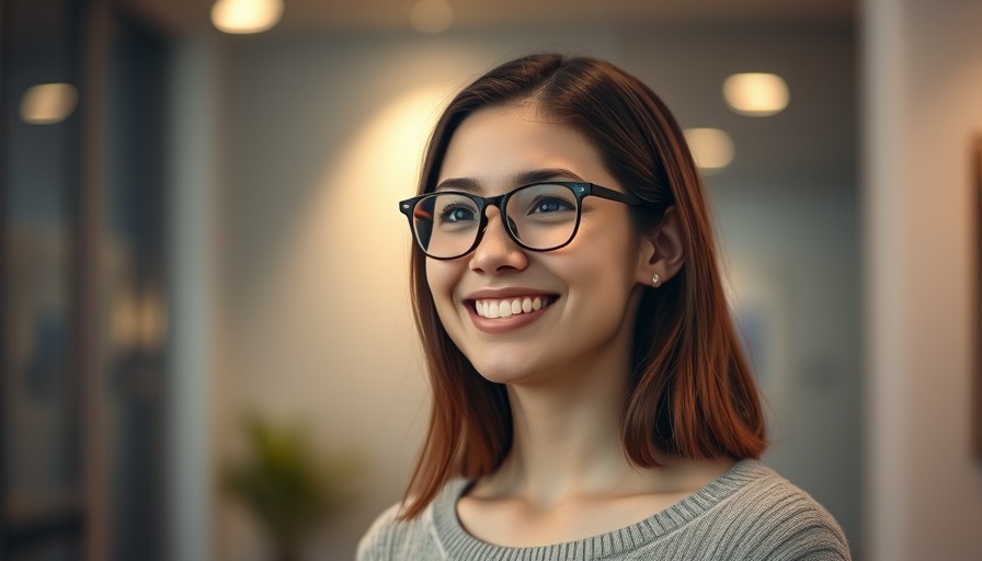 Smiling young woman representing AI language learning influence.