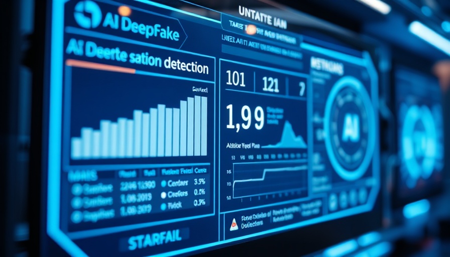 AI deepfake detection interface in a virtual environment.