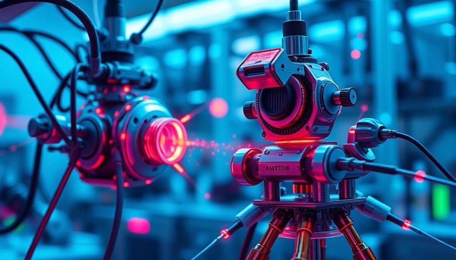 AI nanoprinting technology with futuristic nanobot mechanisms.