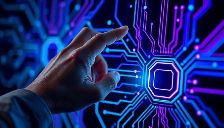 AI technology interface with human touch, illustrating AI safety.