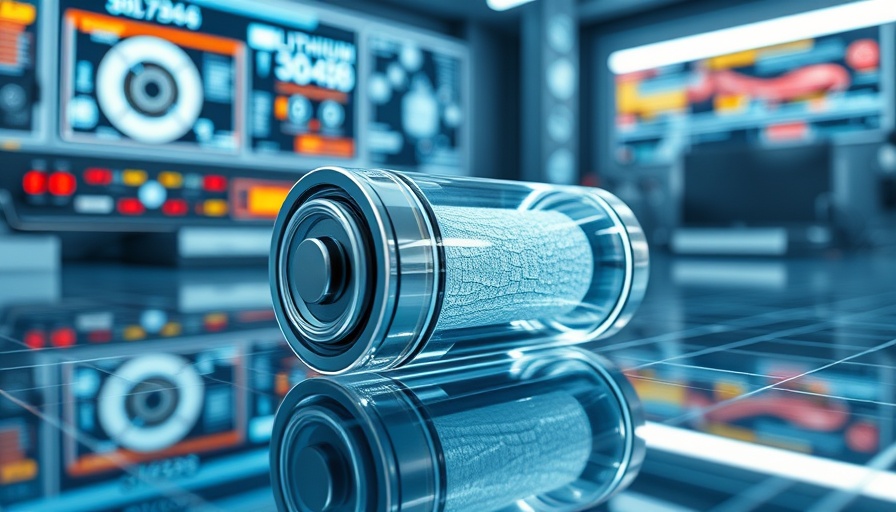 Futuristic lithium-sulfur batteries in high-tech lab setting.
