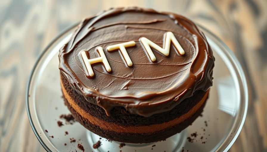Java Programming themed cake with HTML-style icing tags.