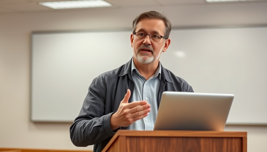 Lecture on Natural Language Processing in classroom setting.