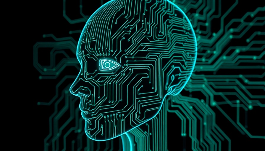 AI healthcare digital circuit board face with CPU interface